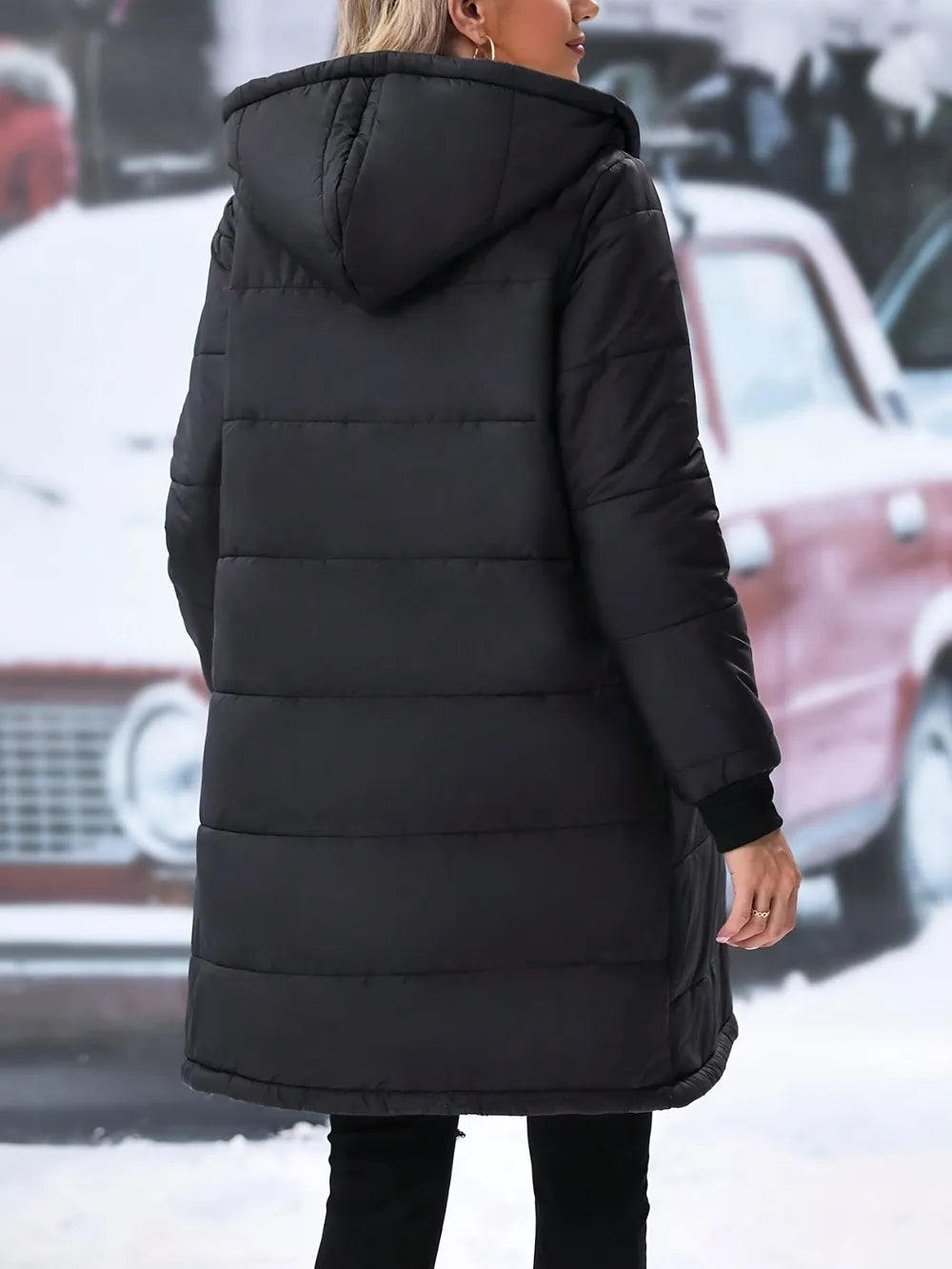 Hooded Zip-Up Coat