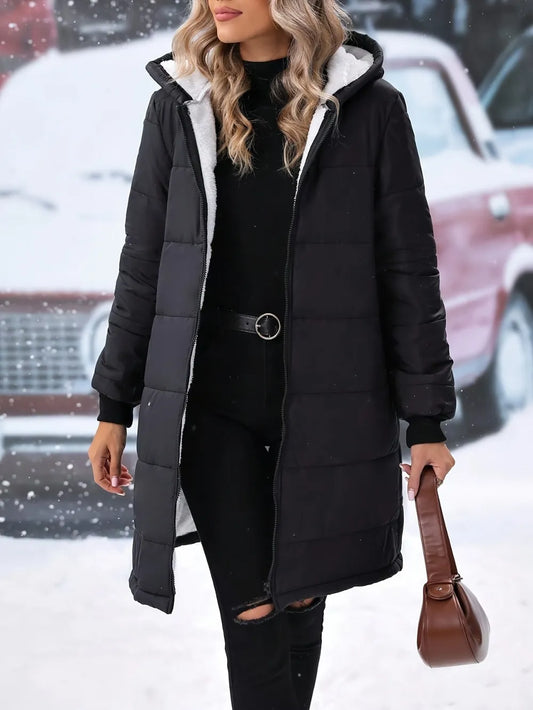 Hooded Zip-Up Coat