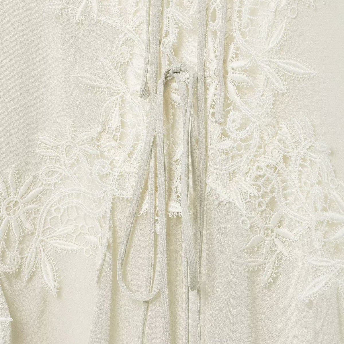 Tie-Front Lace Blouse