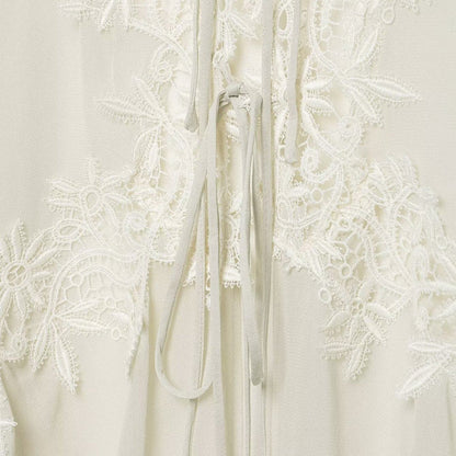 Tie-Front Lace Blouse