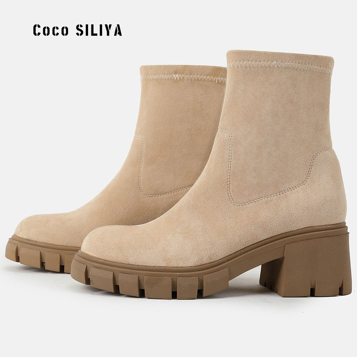 Women’s Leather Chunky-Sole Chelsea Boots