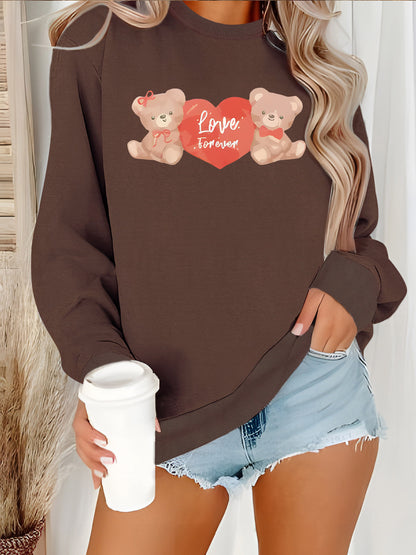Printed Lantern-Sleeve Sweatshirt