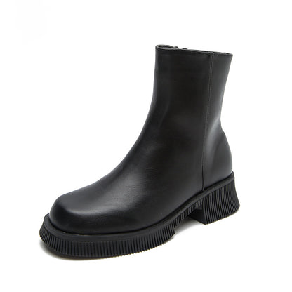 Women’s Round-Toe Chunky-Sole Chelsea Boots