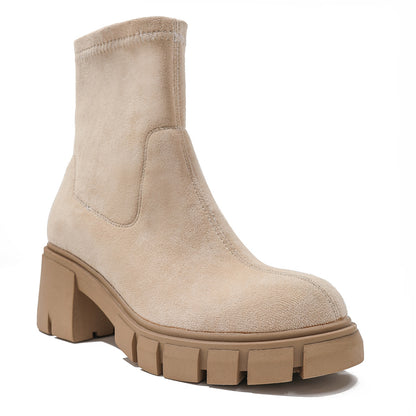 Women’s Leather Chunky-Sole Chelsea Boots