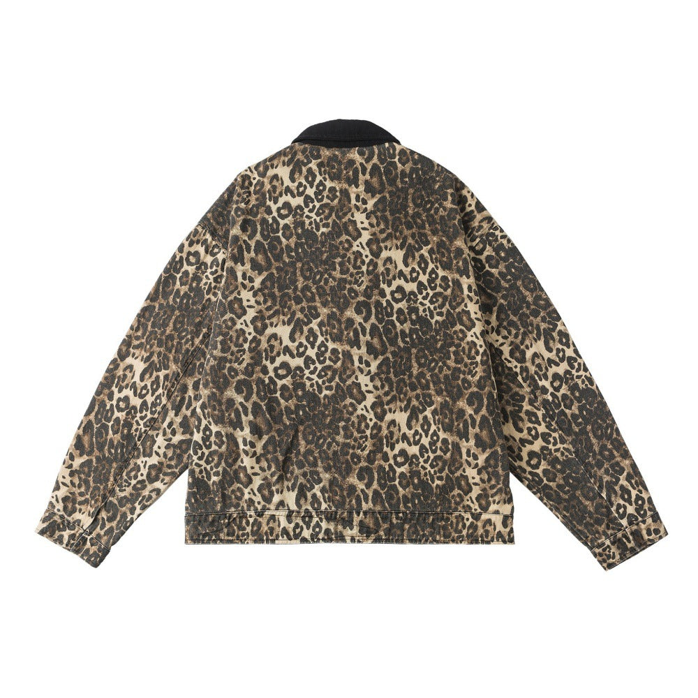 Leopard Print Zip Jacket
