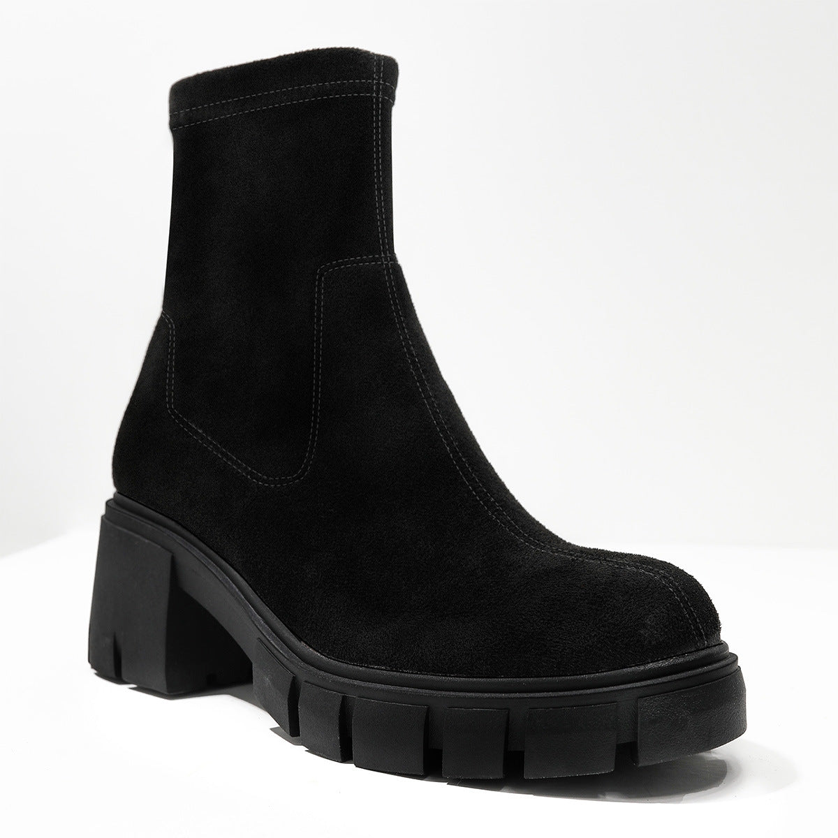 Women’s Leather Chunky-Sole Chelsea Boots