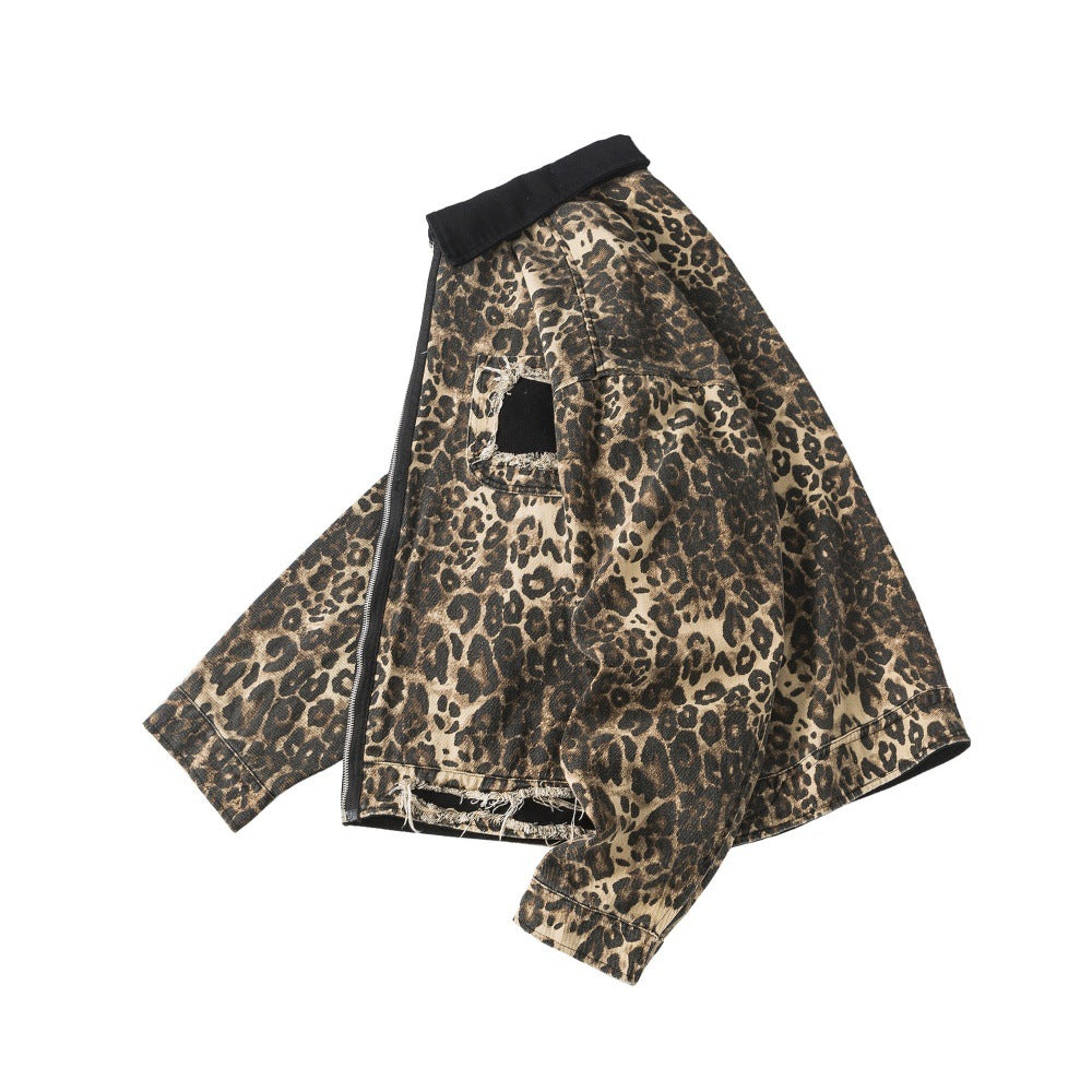 Leopard Print Zip Jacket