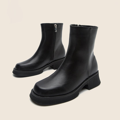 Women’s Round-Toe Chunky-Sole Chelsea Boots