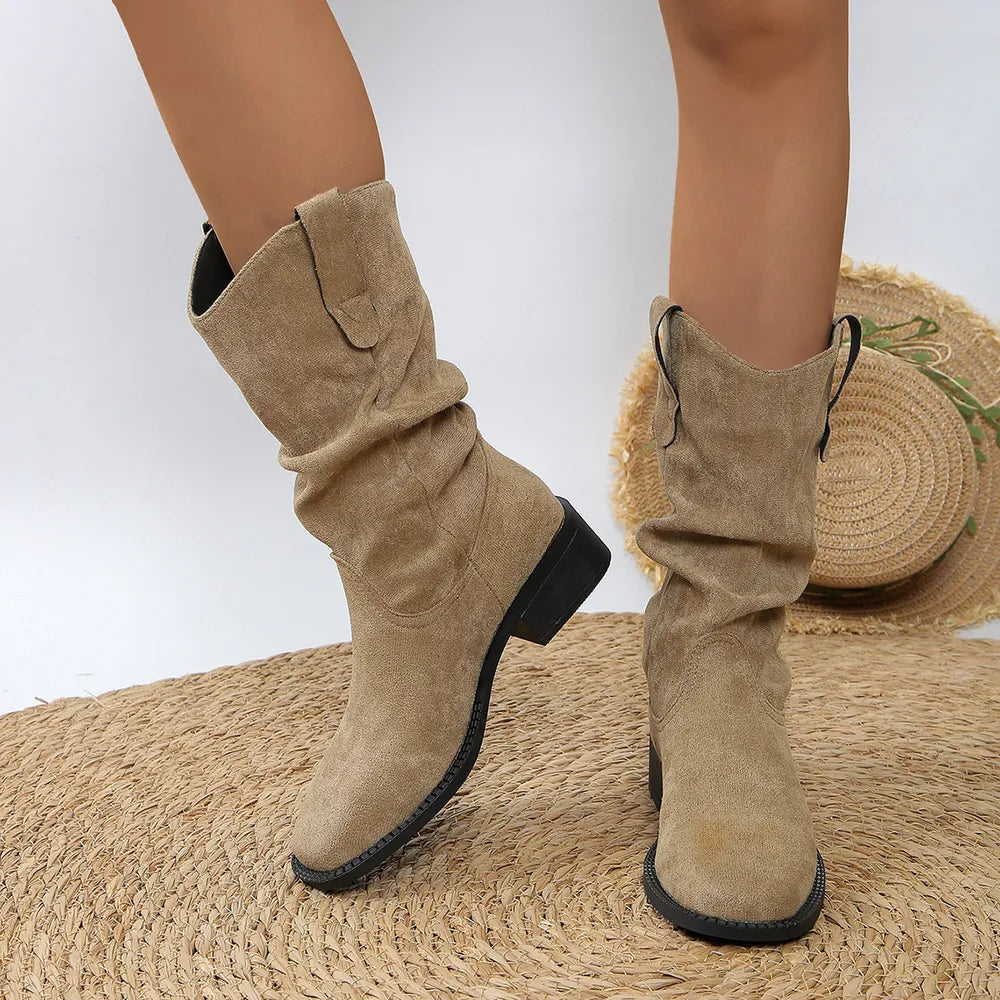 Women’s Pleated Western Boots