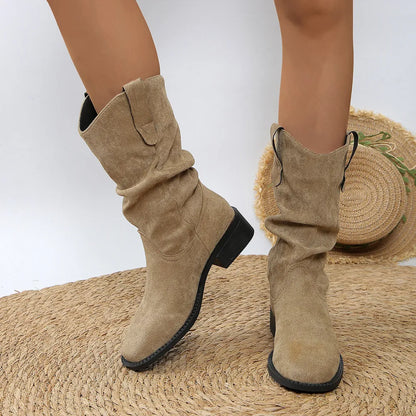 Women’s Pleated Western Boots
