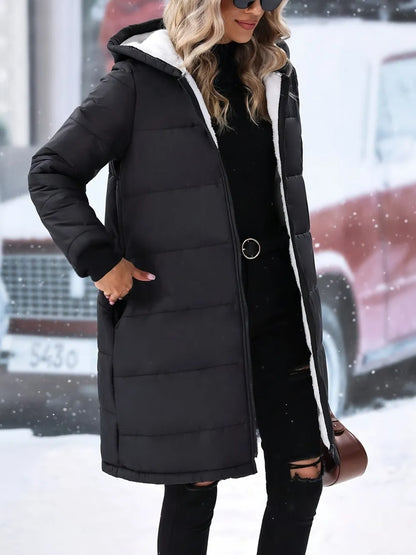 Hooded Zip-Up Coat