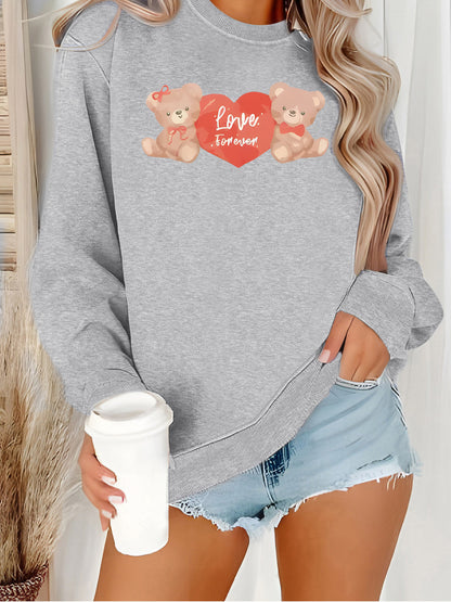 Printed Lantern-Sleeve Sweatshirt