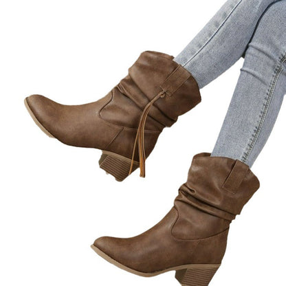Women’s Slouchy Tassel Mid-Calf Boots
