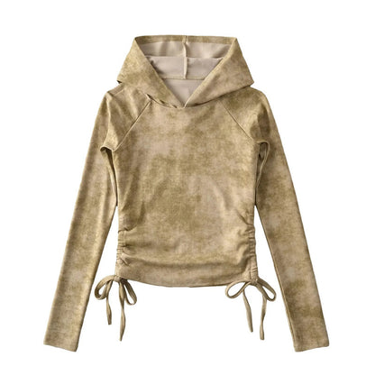 Drawstring Hooded Top