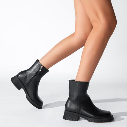 Women’s Round-Toe Chunky-Sole Chelsea Boots