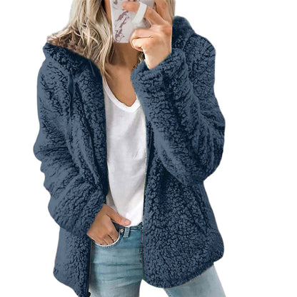 Hooded Faux-Fur Zip Coat