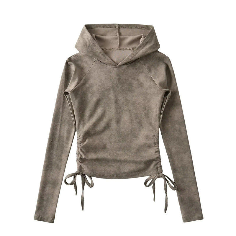 Drawstring Hooded Top