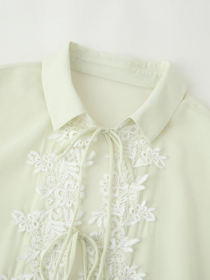 Lace V-Neck Blouse