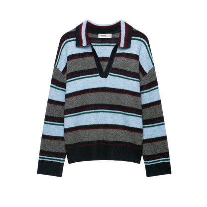 Women's Striped Polo Shirt