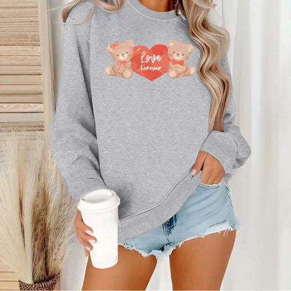 Printed Lantern-Sleeve Sweatshirt
