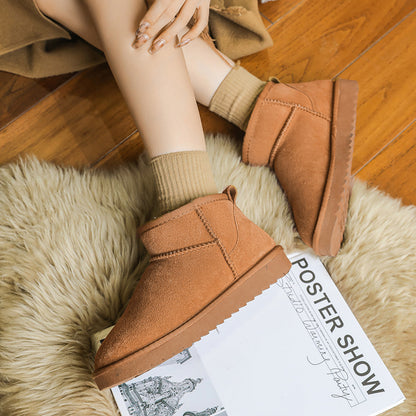 Women's Fleece-Lined Leather Winter Boots