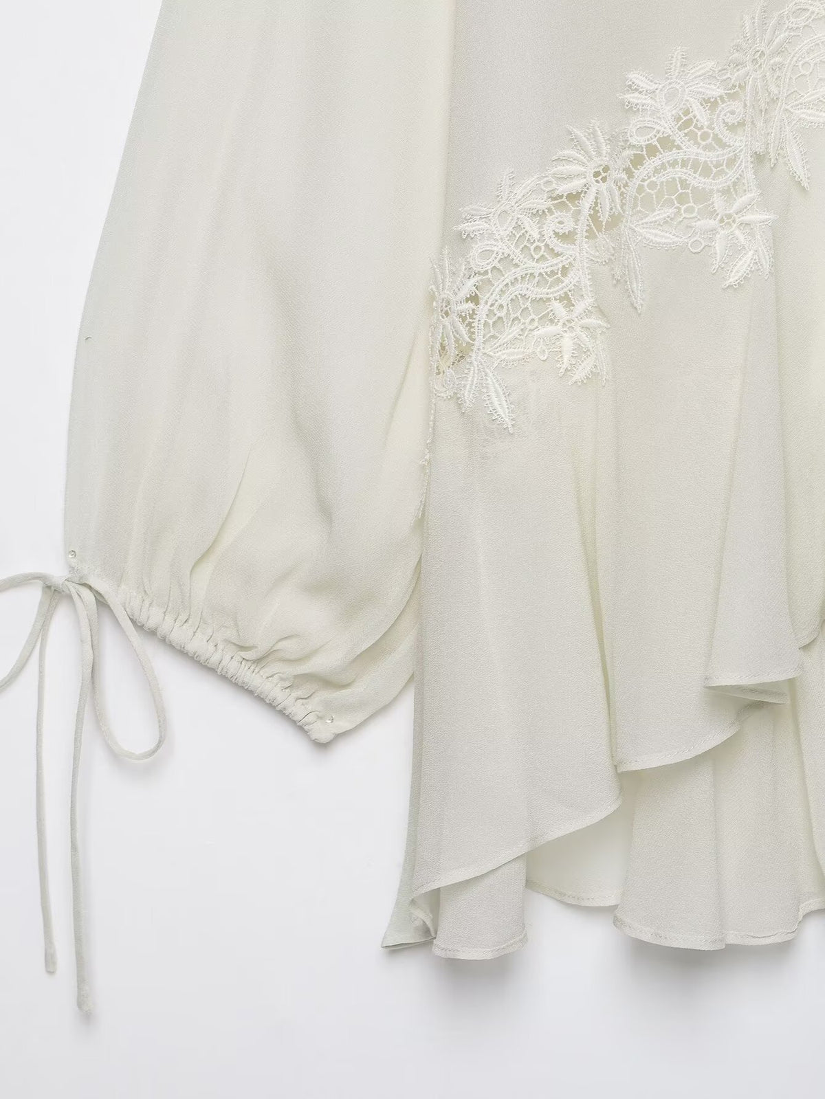 Tie-Front Lace Blouse