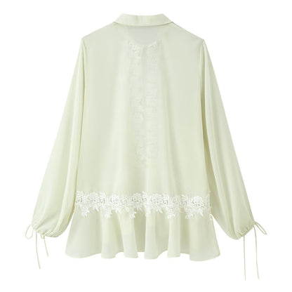 Lace V-Neck Blouse