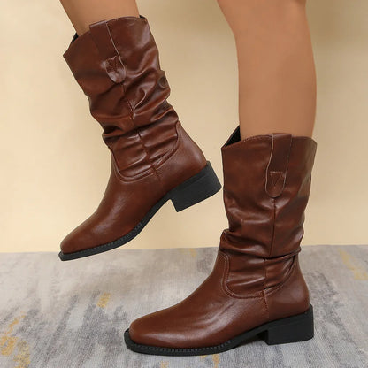 Women’s Pleated Western Boots