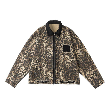 Leopard Print Zip Jacket