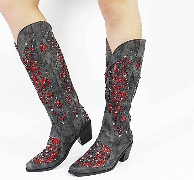 Women’s Floral Embroidered Tall Boots