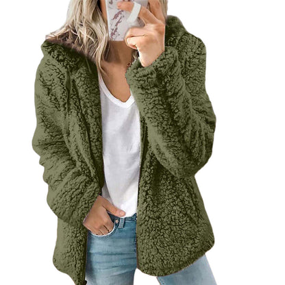 Hooded Faux-Fur Zip Coat