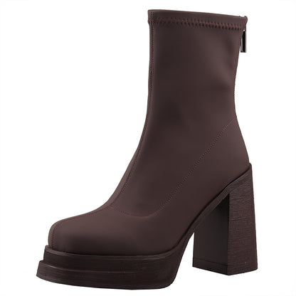 Women’s Square-Toe Platform Ankle Boots