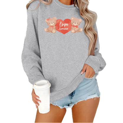 Printed Lantern-Sleeve Sweatshirt