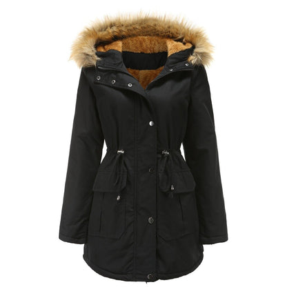 Plus-Size Hooded Padded Jacket