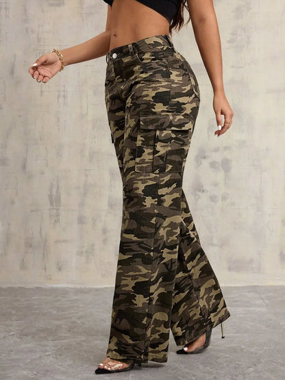 Camo Wide-Leg Jeans