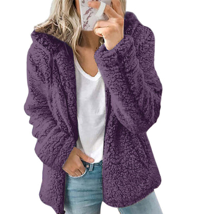 Hooded Faux-Fur Zip Coat