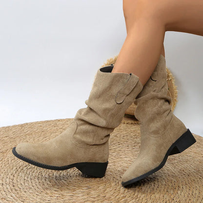 Women’s Pleated Western Boots