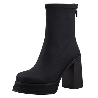 Women’s Square-Toe Platform Ankle Boots