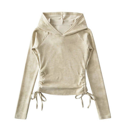 Drawstring Hooded Top
