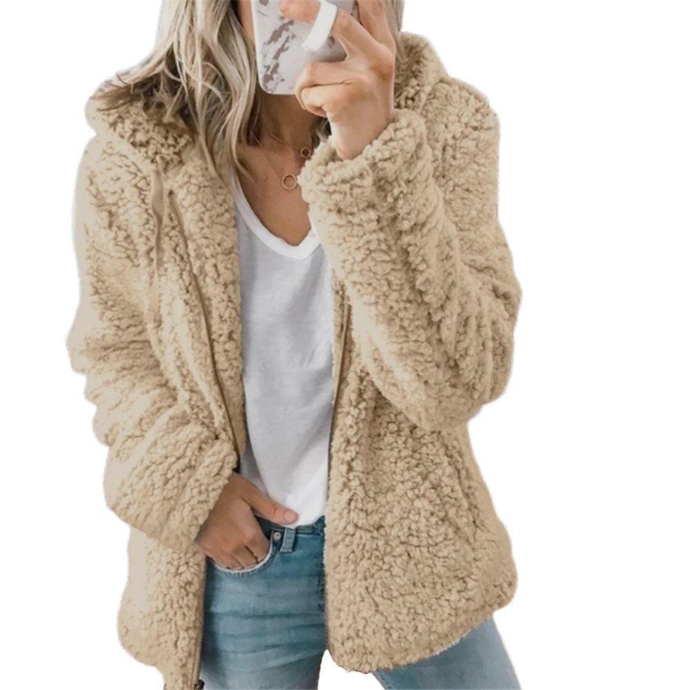 Hooded Faux-Fur Zip Coat
