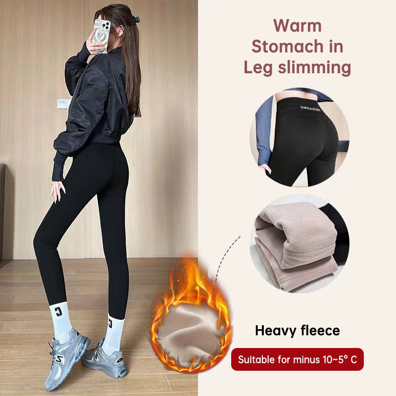 Fleece Thickened Leggings Winter -20 To 5 Shark Pants For Women High Waist Tight Skinny Tummy Control Buttocks Slimming Yoga Pan