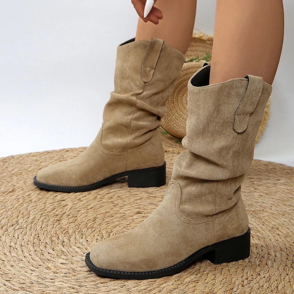 Women’s Pleated Western Boots