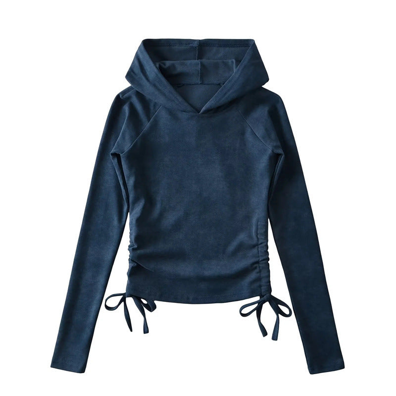 Drawstring Hooded Top