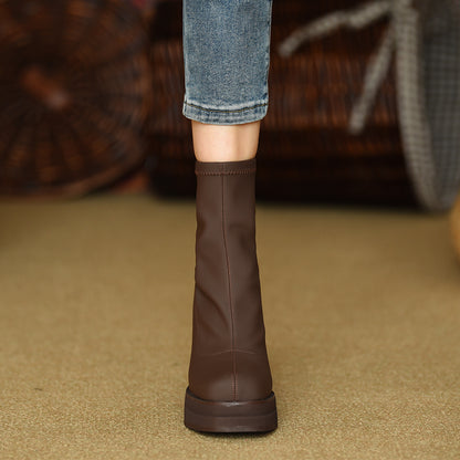 Women’s Square-Toe Platform Ankle Boots
