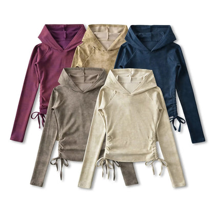Drawstring Hooded Top