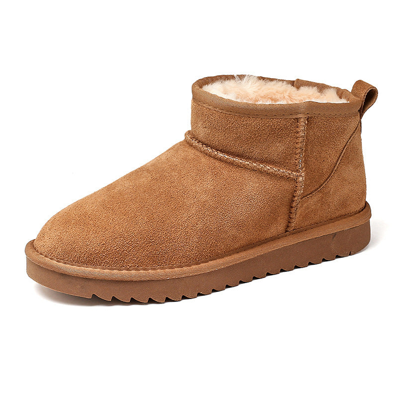 Women's Fleece-Lined Leather Winter Boots