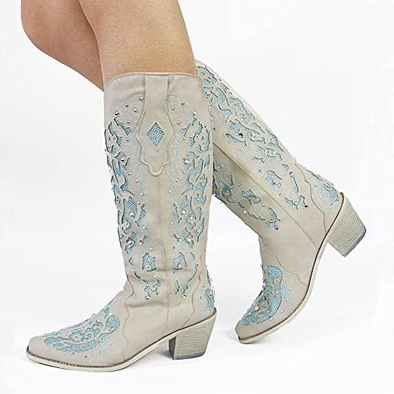 Women’s Floral Embroidered Tall Boots