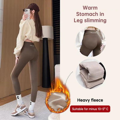 Fleece Thickened Leggings Winter -20 To 5 Shark Pants For Women High Waist Tight Skinny Tummy Control Buttocks Slimming Yoga Pan