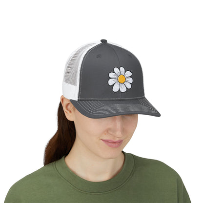 Snapback Trucker Cap with Flower logo