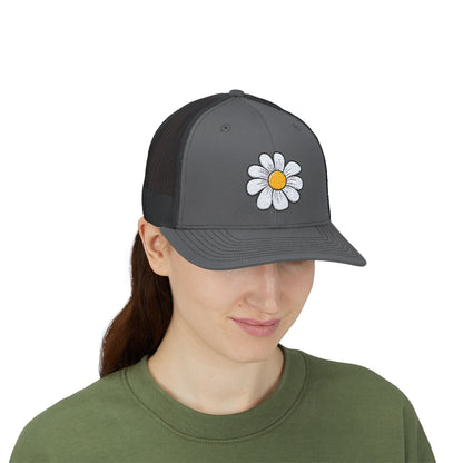 Snapback Trucker Cap with Flower logo